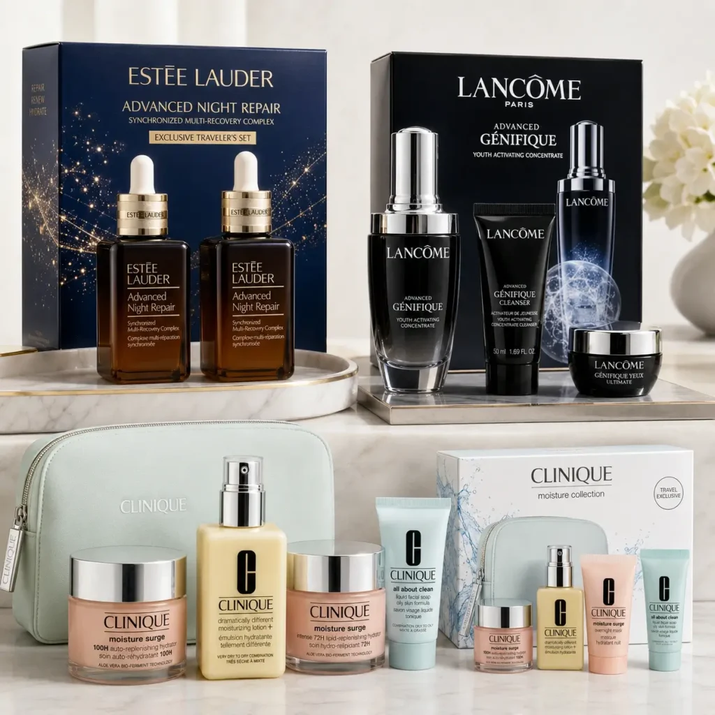 那霸機場免稅店必買 Estée Lauder、Lancôme與Clinique保養組
