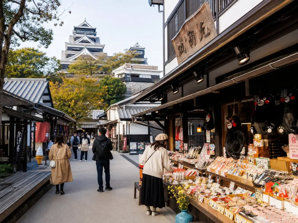 熊本城旁城彩苑伴手禮商店街
